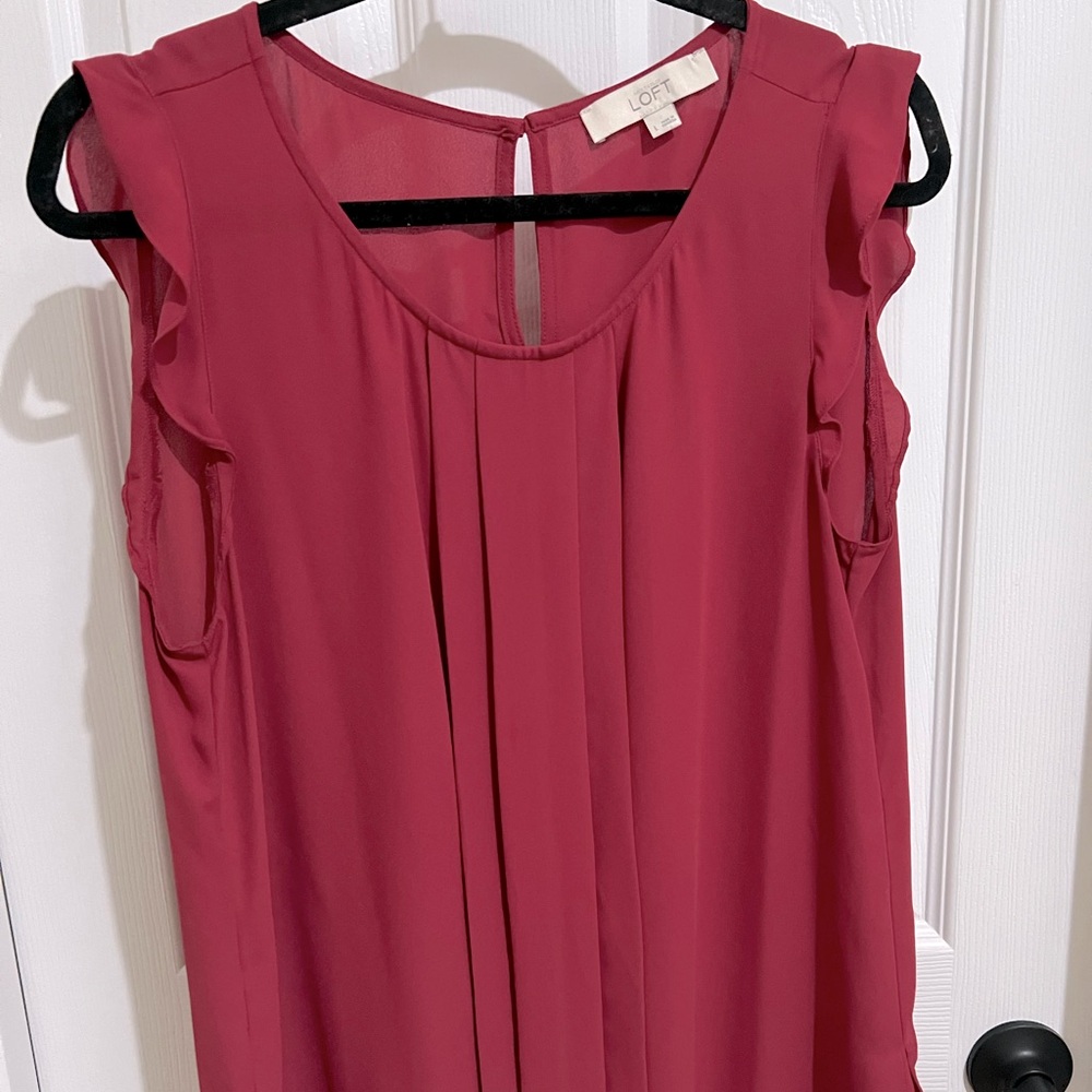 Loft Red Blouse